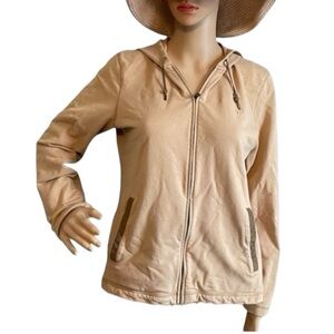 Lauren Ralph Lauren Women’s Zipper Hoodie Tan Size Medium